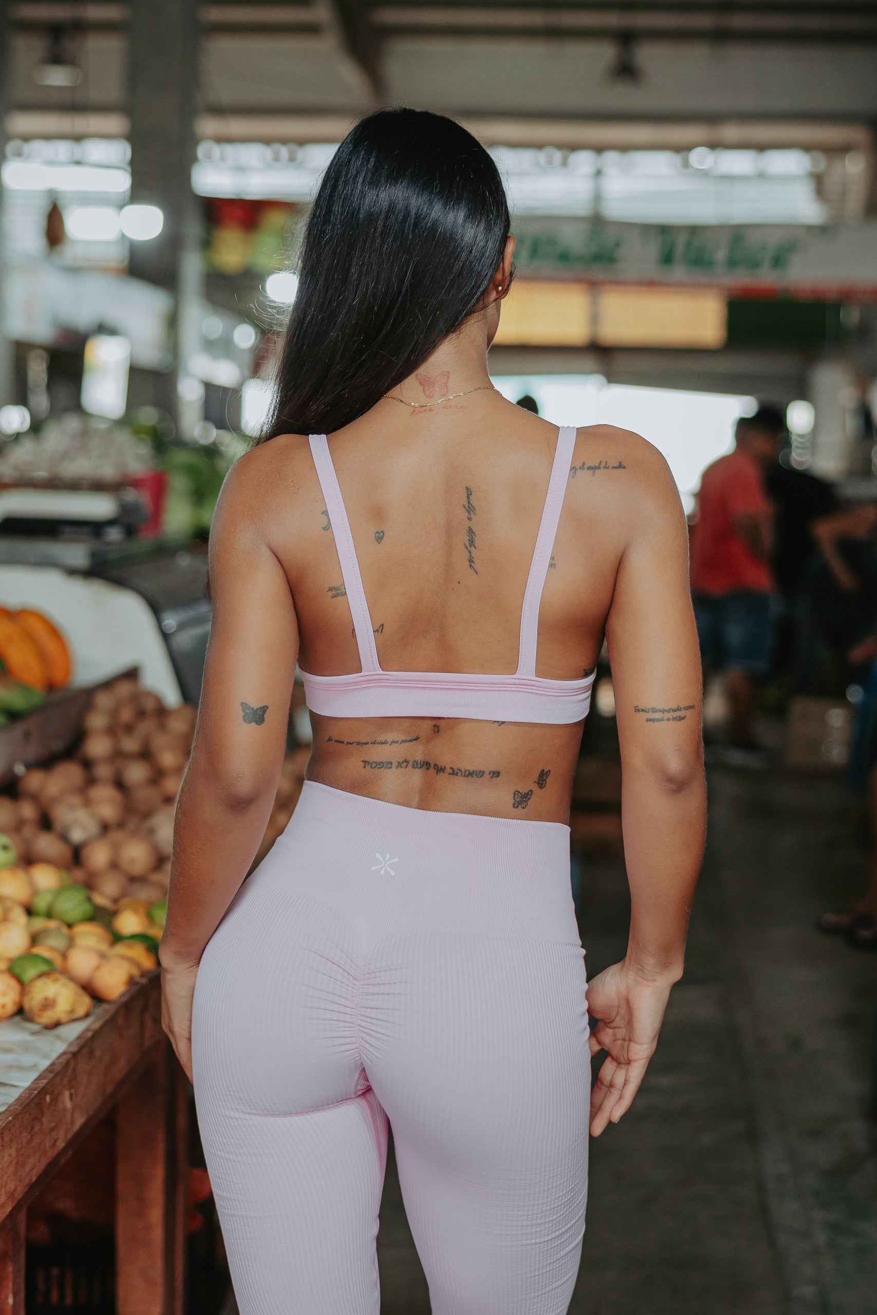Set cereza largo con ruching